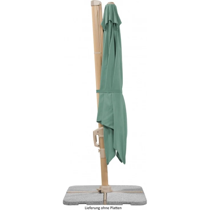 Schneider Schirme Ampelschirm, Rhodos Twist Loft, Grün / Holz, 3x3 m – Bild 7