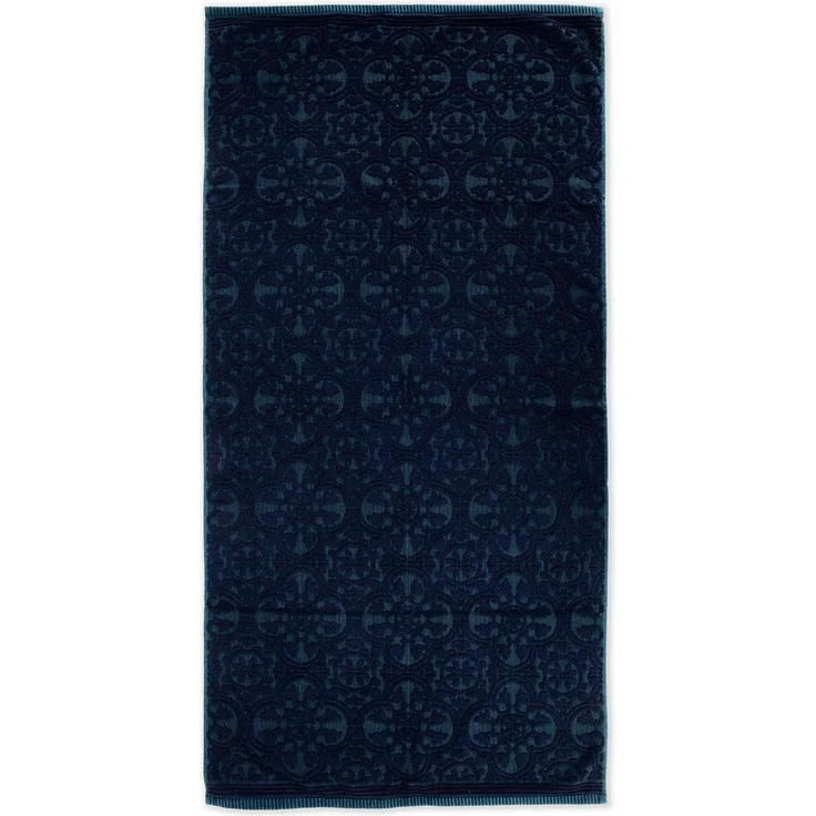 PIP Studio Duschtuch Tile de Pip Dark Blue 70x140 cm Jacquard Frottee Ornamente blau – Bild 4