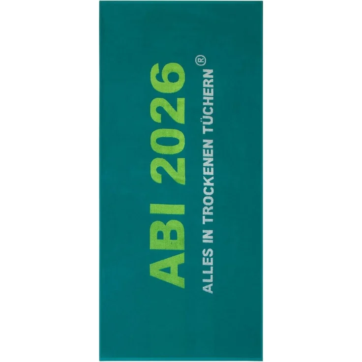 Egeria Strandtuch ABI 2026, Frottier (1-St), 75x180 cm, "ABI 2025-Alles in trockenen Tüchern" – Bild 1