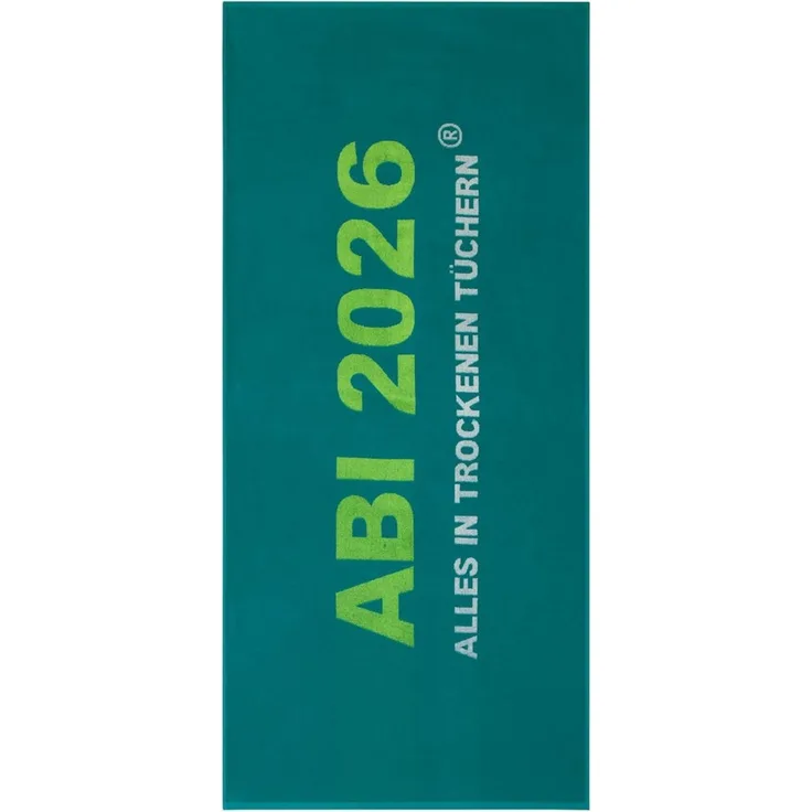 Egeria Strandtuch ABI 2026, Frottier (1-St), 75x180 cm, "ABI 2025-Alles in trockenen Tüchern"