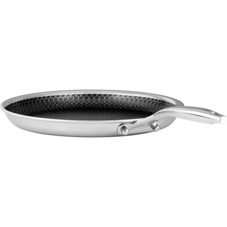 HENSSLERS Crêpepfanne HENSSLERS Crêpe- und Frühstückspfanne 26 cm, Edelstahl (1-tlg), Omlet-Pfanne mit Wabenstruktur – Bild 3