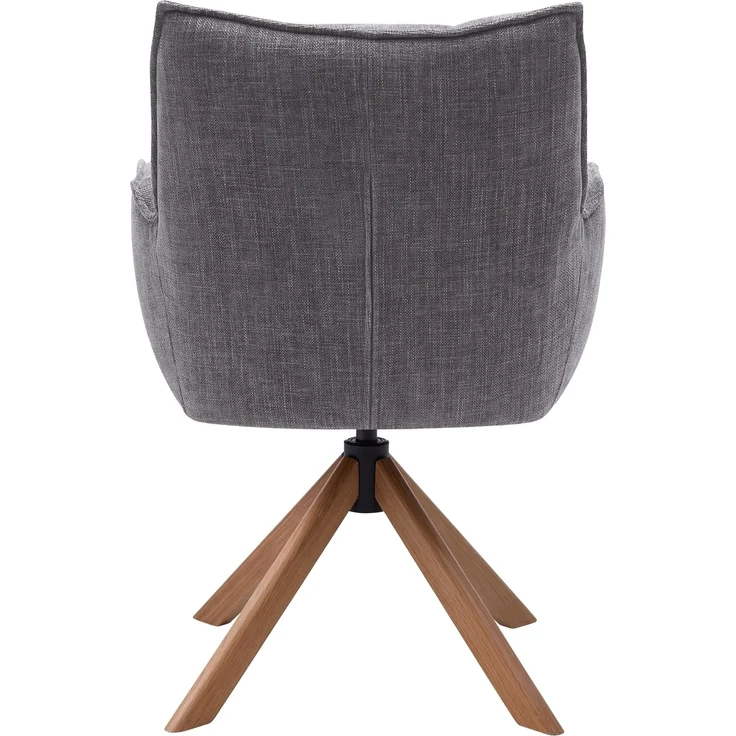 Armlehnstuhl >Marilla< (2er-Set) drehbar, Federkern, Chenille graphit - 59x86x65 (BxHxT) – Bild 6