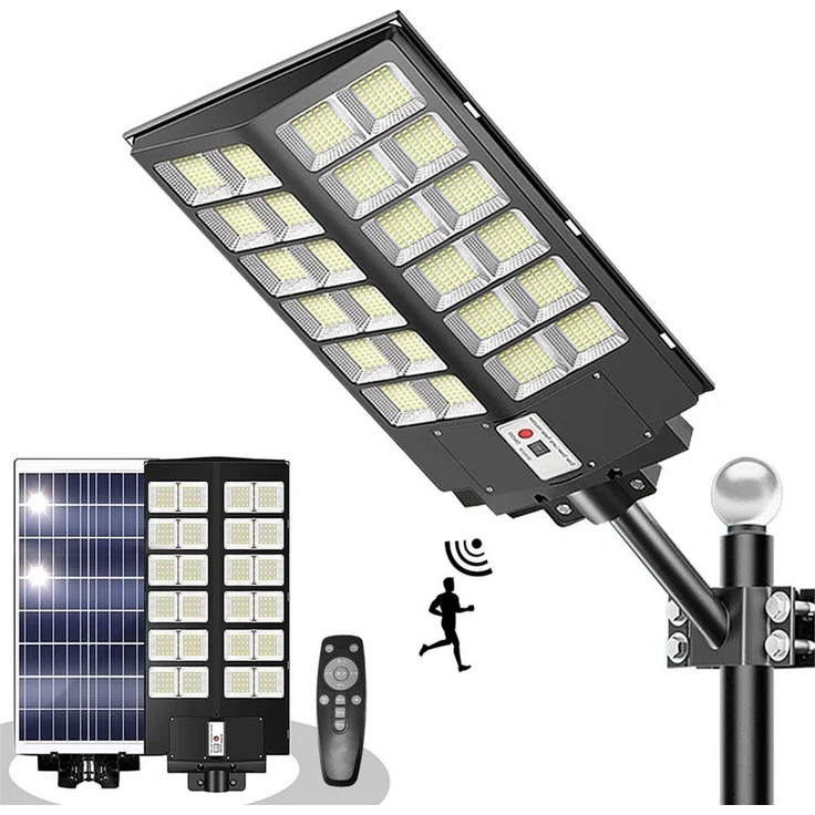 GLIESE LED Solarleuchte LED Außen-Wandleuchte Solar mit Daemmerungssensor, mit Fernbedienung, 6500K kaltweiß, 100000 lm, LED fest integriert, kaltweiß, Solarlampen für Außen hängend Spotlight – Bild 5