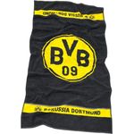BVB Duschtuch BVB-Duschtuch Emblem 70x140 cm, Baumwolle (Set, 1-St), Mit gewebter Bordüre