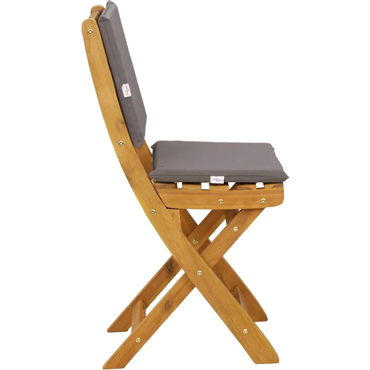 vidaXL Außen Bistro-Stühle mit Kissen 8 pcs Dunkelgrau 38 x 46 x 85 cm 3416296 – Bild 7