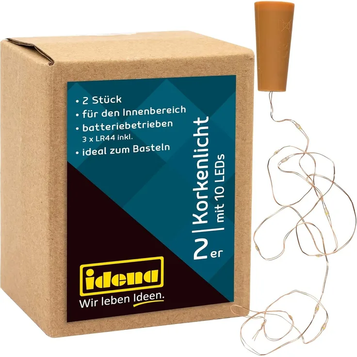 Idena Lichterketten 90 cm gold 1 Pack = 2 St.