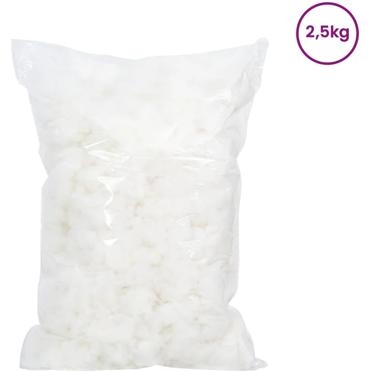 vidaXL Faserfüllung Weiß 2,5 kg Polyester 900282 – Bild 2