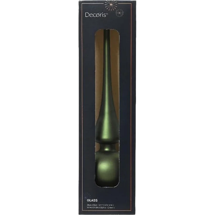 Kaemingk Christbaumspitze, Christbaumspitze Glas 26cm piniengrün matt – Bild 2