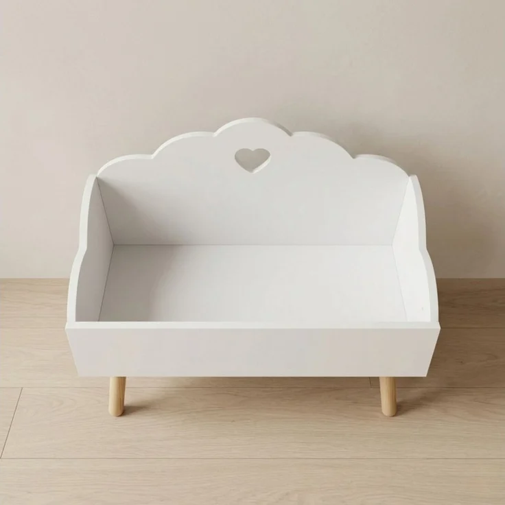 BOXIMO Aufbewahrungsbox Spielzeugkiste mit Wolkenmotiv NUVU, 55 x 45 x 28 cm – Bild 4