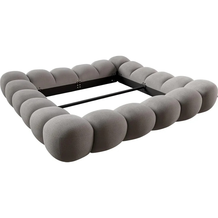 Polsterbettgestell Perlla 180x200 cm Strukturstoff Soft Grau – Bild 1