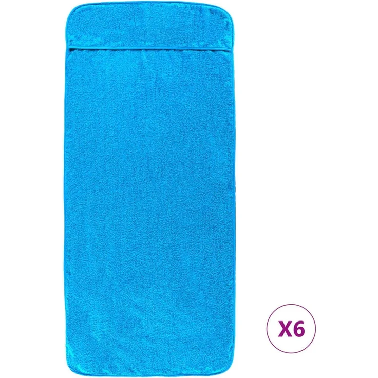 vidaXL Strandtücher 6 Stk. Türkis 60x135 cm Stoff 400 GSM 3157061 – Bild 3