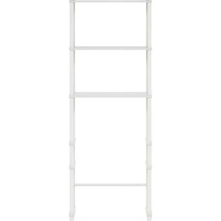 Furinno Turn-N-Tube WC-Platzsparer mit 3 Regalen, Weiß/Weiß – Bild 7