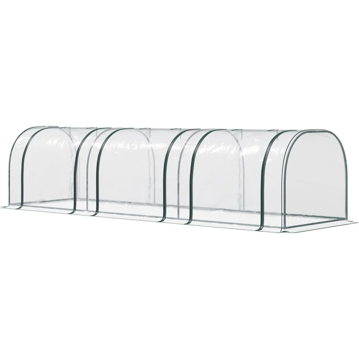 MELAYR, Mini-Gartengewächshaus, Mini-Tunnelgewächshaus, Tomatengewächshaus 3,5 m (L) x 1 m (B) x 0,8 m (H), Transparent – Bild 2