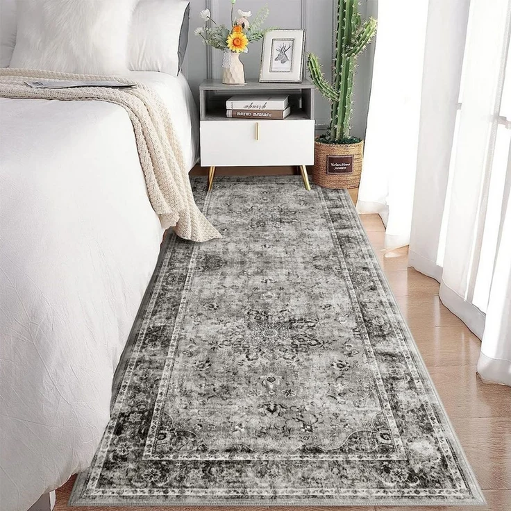 GarveeMore Teppich Teppich Wohnzimmer Waschbarer Vintage Teppich Schlafzimmer – Bild 2