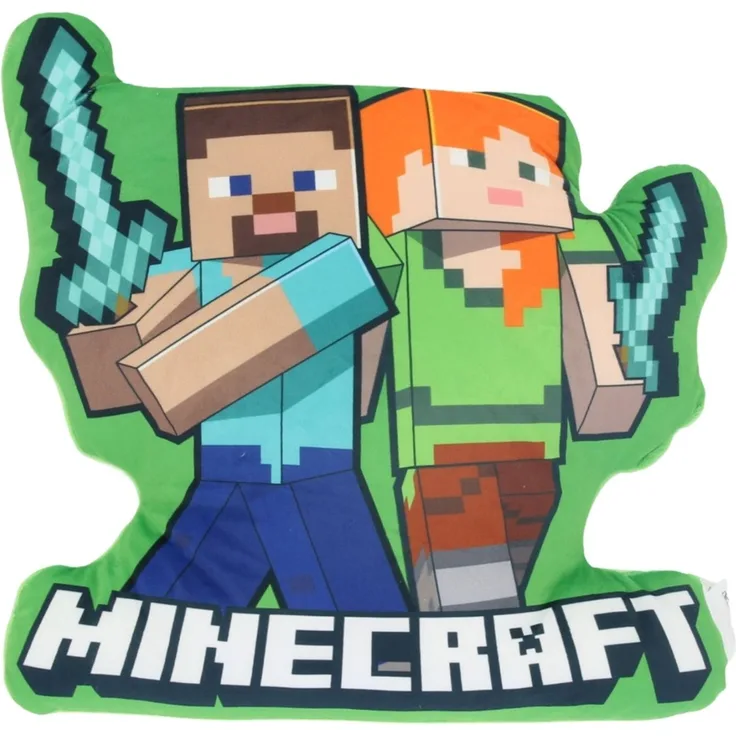 Minecraft 3D Kissen 40 cm Kuschelkissen 1 Stück Dekokissen Sofakissen Grün