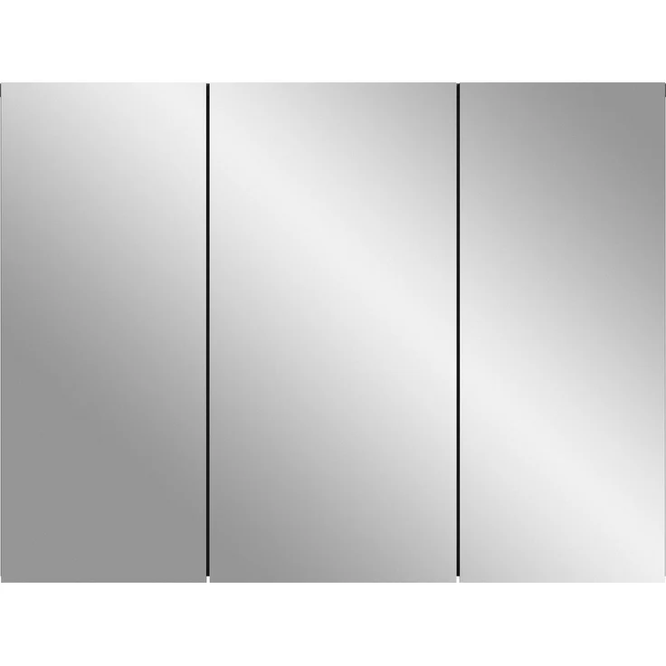 Spiegelschrank Soft II - Grau / Grau Hochglanz – Bild 2