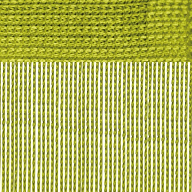 Fadenvorhang mit Stangendurchzug, individuell kürzbare Gardine, moderner und eleganter Dekorationsartikel in vielen Farben und Ausführungen Stangendurchzug Hellgrün 90x250 cm – Bild 3