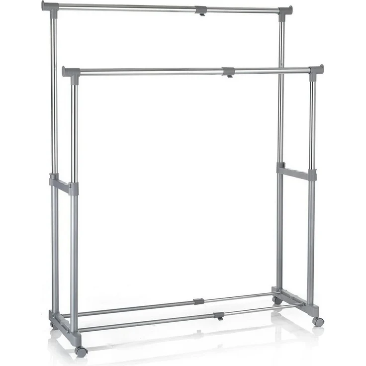 CARO-Möbel Garderobenständer CASA, Rollgarderobe Garderobenständer Kleiderständer Kleiderwagen Kleidersta
