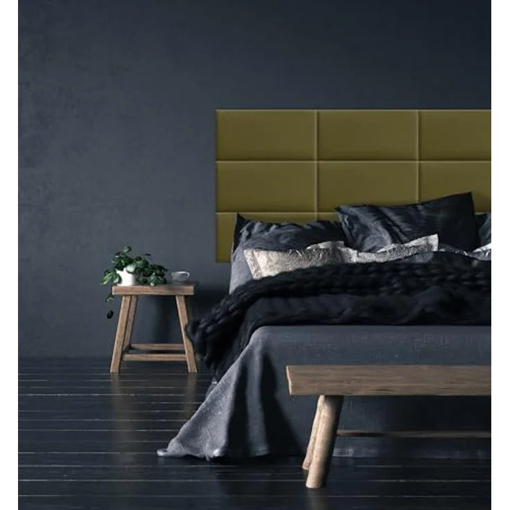 DecoNest Wandkissen, Wandpolsterung, Wanddekoration, Bettkopfteil, 3D-gepolstertes Wandpaneel 90 x 30 cm Khaki – Bild 4