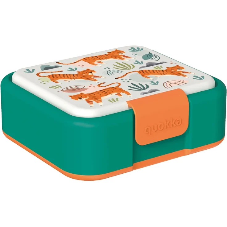 Quokka Tigers Brotdose Doppelwand Kinder Lunchbox 3-Fächer – Bild 1