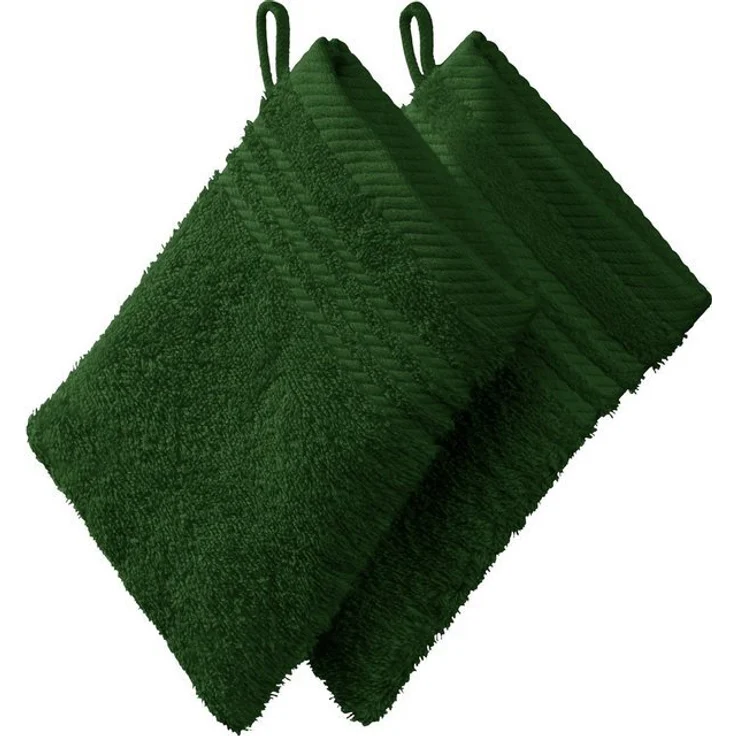 REDBEST Waschhandschuh Waschhandschuh 2er-Pack, Frottier (2-St), Walk-Frottier Uni – Bild 4
