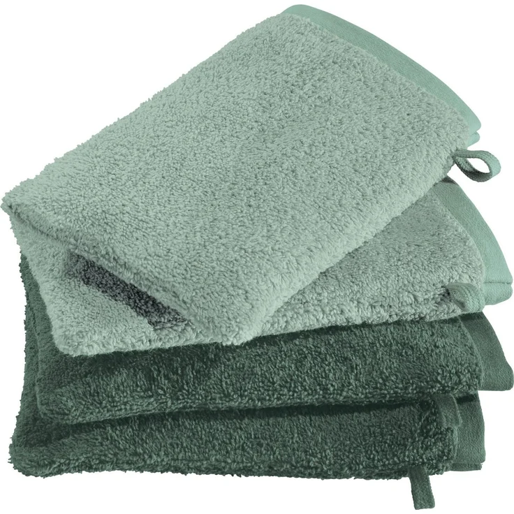 Erwin Müller Waschhandschuh Waschhandschuhe "Bühl" 4er-Pack, Frottier, Walk-Frottier Uni – Bild 2