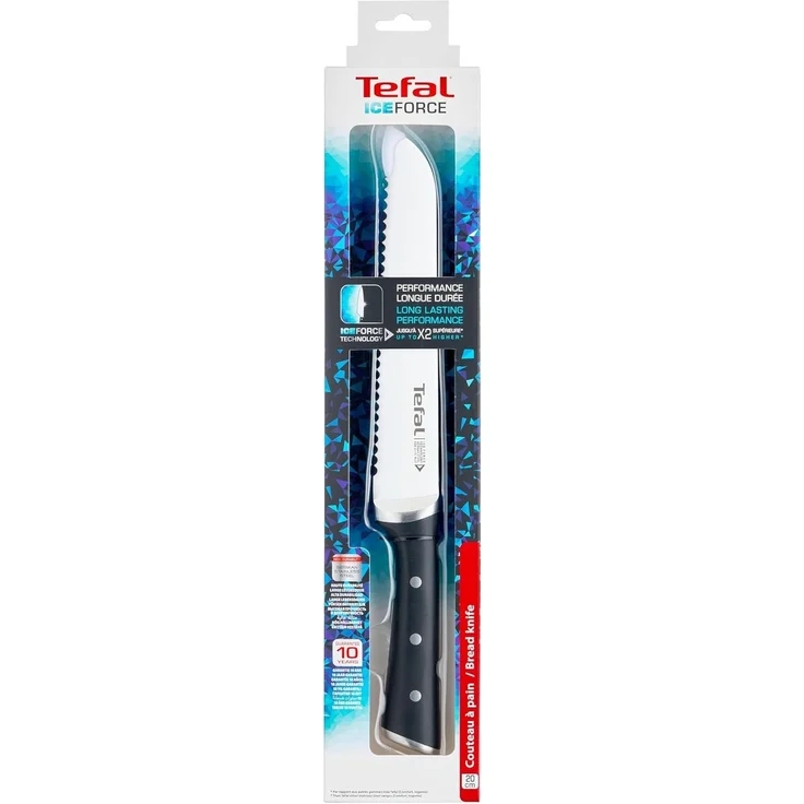 Tefal 'K23204 Ice Force' Brotmesser, Edelstahl schwarz, 20 cm – Bild 2