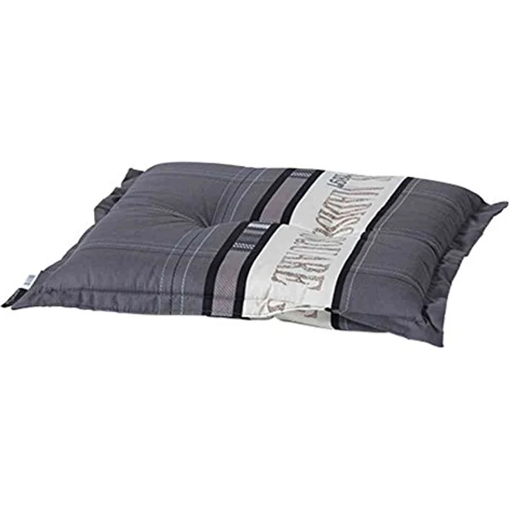 Madison Hockerauflage, 50% Baumwolle / 50% Polyester, grau, 50 x 50 x 8 cm – Bild 2