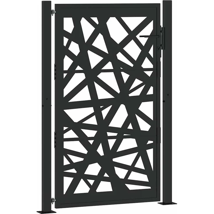 vidaXL Gartentor Schwarz 100x150 cm Stahl Leichtes Design 4100951 – Bild 2