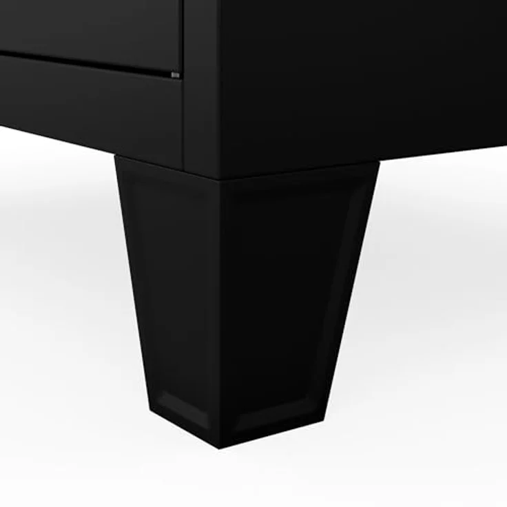 Jan Nowak Spind Metall Schliessfachschrank 4 Fächer Metallschrank abschliessbar 172 x 56 x 45 cm Sozialschrank mit Belueftung Kleiderstange Personalspind – Bild 4