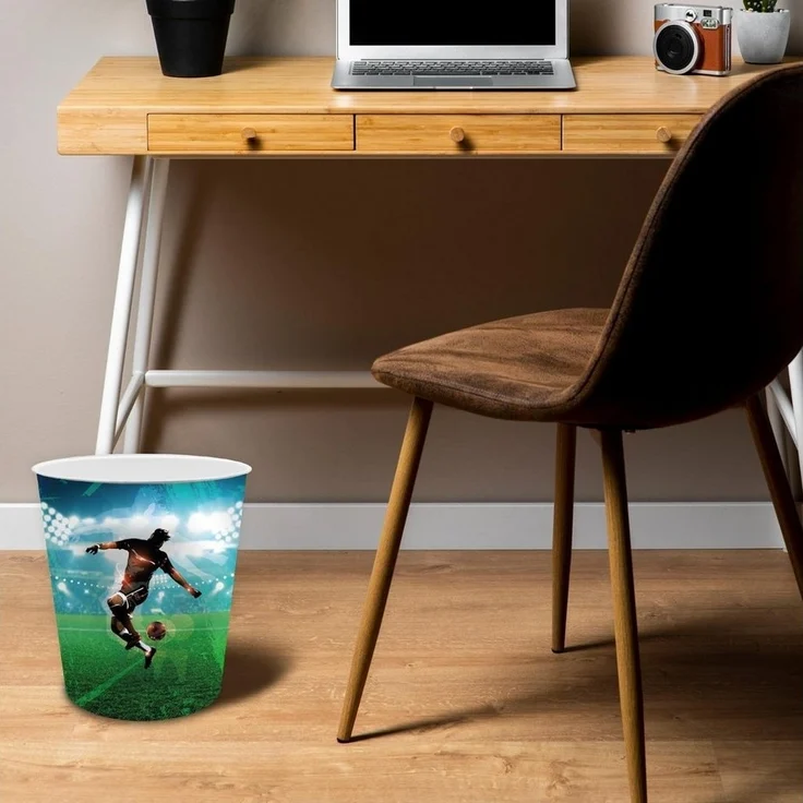 itenga Papierkorb itenga Papierkorb für Kinder - Motiv Fußballer - ca. 11 Liter – Bild 2