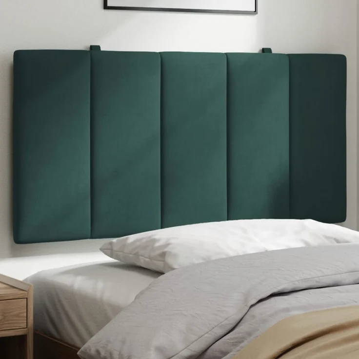 vidaXL Kopfteil-Kissen Dunkelgrün 100 cm Samt 374658 – Bild 1