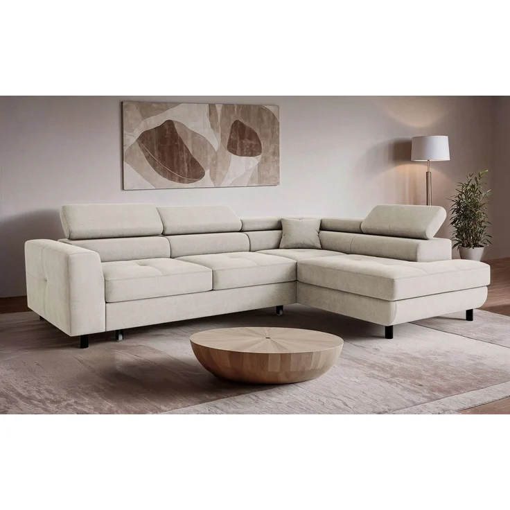 OTTO home Ecksofa AADEN Schlafsofa 254 cm - OTTO. Verlässliche Qualität, mit Bettfunktion, Bettkasten, Kopfstützen, rechts/links bestellbar – Bild 5