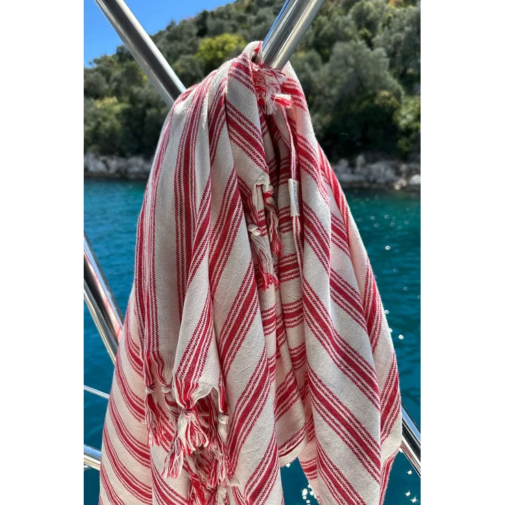 Mijolnir 'Helen - Red' Fouta (Strandtuch), Rot, 90 x 160 cm – Bild 2