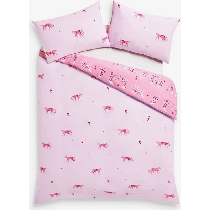 Next Bett-Set Wendbarer Bettgarnitur, Gepard/Herz, Bezug: Polyester (recycelt), Baumwolle – Bild 2