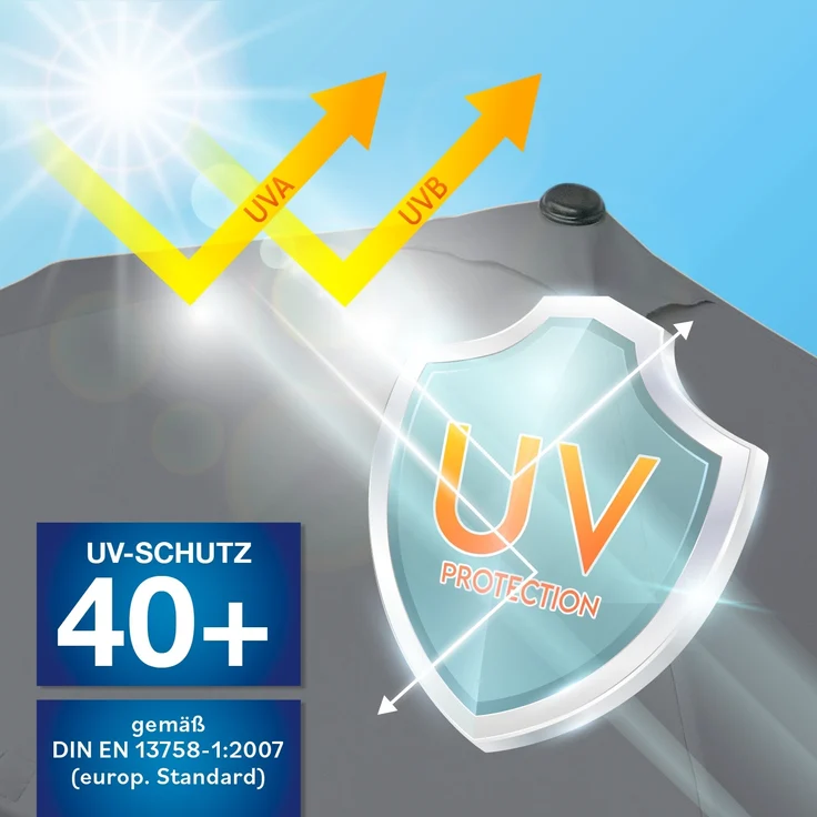 EASYmaxx Sonnenschirm rechteckig, 230 x 140 cm für Balkon und Terasse, mit praktischer Handkurbel & Sonnenschutz UV-Schutz 40+ – Bild 4