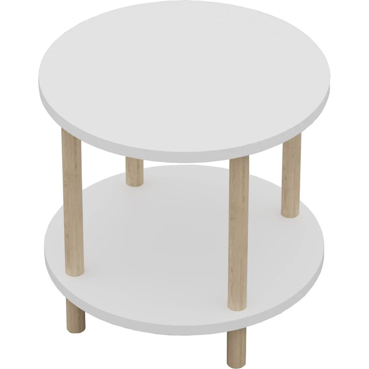 Beistelltisch Ves 49xØ42 cm Weiß [en. casa] – Bild 5