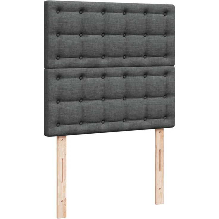 vidaXL Boxspringbett mit Matratze Dunkelgrau 90x190 cm Stoff 3293450 – Bild 9