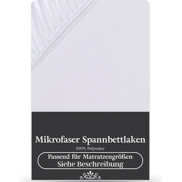 Visaggio Spannbettlaken Mikrofaser Spannbetttuch Bettlaken 90x200 140x200 180x200 200x220, Microfaser, Gummizug: rundum, Boxspringbett Wasserbett, Steghöhe 40 cm für Matratzenhöhen bis 32 cm – Bild 2