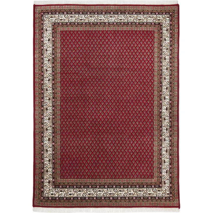 Rug and Roll Orientteppich Indo Mir, Terracotta, rechteckig 60x90 cm, antistatisch, handgeknüpft aus Schurwolle