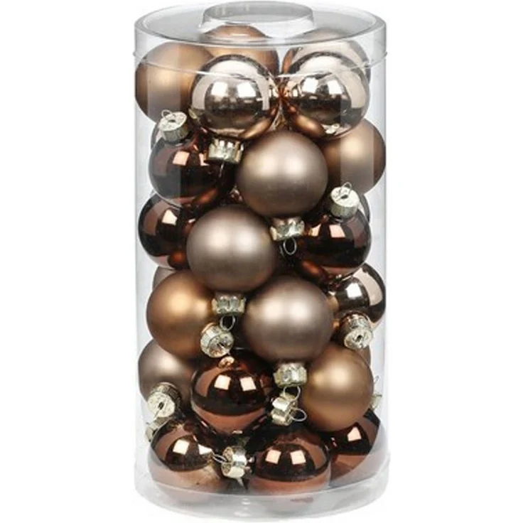 Holly & Jolly Weihnachtsbaumkugel, Weihnachtskugeln Glas 4cm Elegant Lounge, 30 Stück – Bild 1