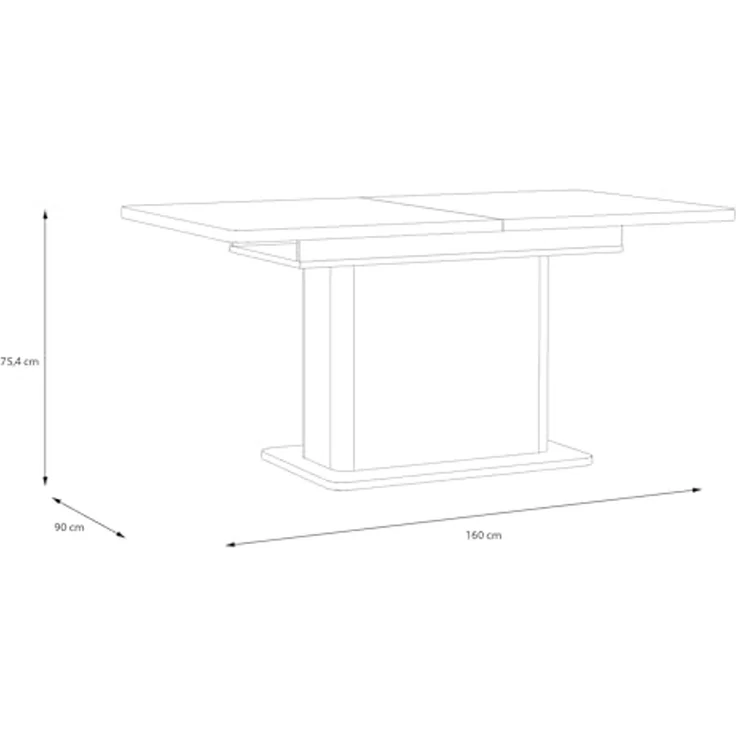 Esstisch Venedig / Vodol, Beige, 160 x 90 x 75 cm – Bild 6