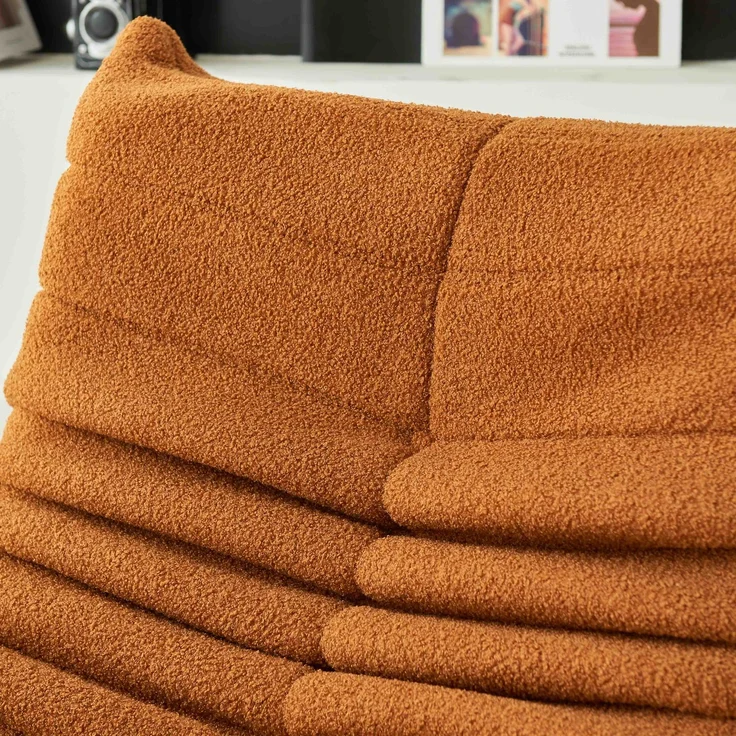 Sofa Einzelsofa, Einzelsessel, Relaxsessel, Klappbares Sofa 1 Teile Ergonomische Unterstützung - Ideal für Wohnzimmer,Orange – Bild 6