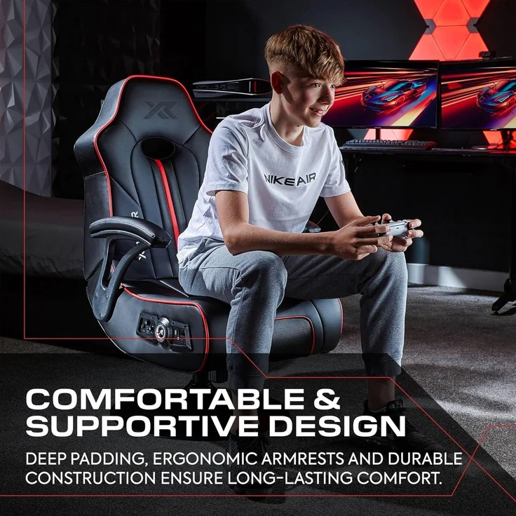 X Rocker TORQUE 2.1 Gaming-Sessel mit Wireless Audiosystem und Vibrationsmotor - schwarz/rot – Bild 7