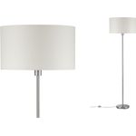 Paulmann No. 70922 Stehleuchte Tessa Creme, Eisen gebürstet 160 cm