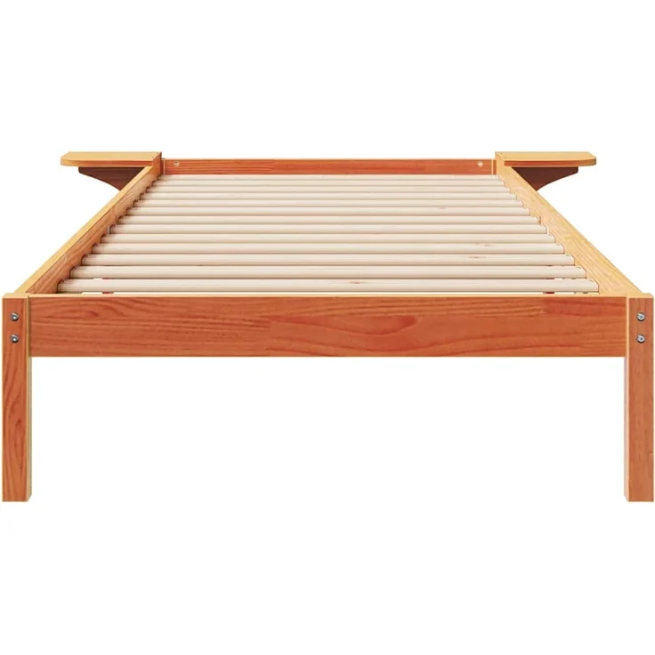 vidaXL Bettgestell mit Nachttischen Wachsbraun 100 x 220 cm 873246 – Bild 4