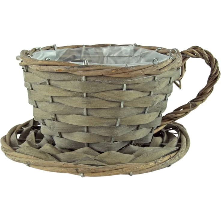 2er Set Natürliche Pflanztasse ca. 11 cm - Gartendekoration – Bild 3