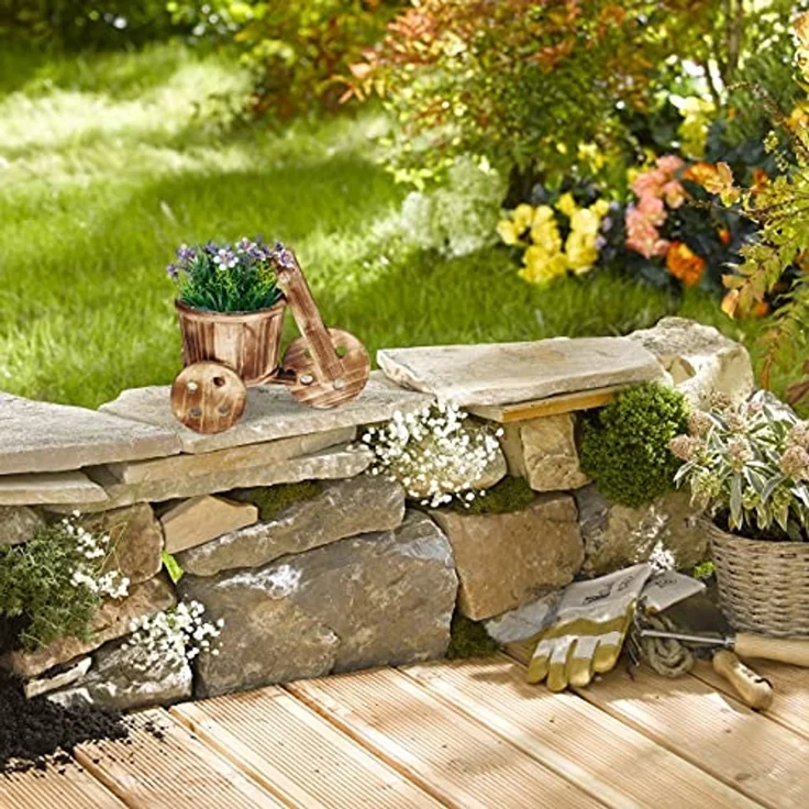 relaxdays Pflanzschale Blumenfahrrad aus Holz – Bild 2