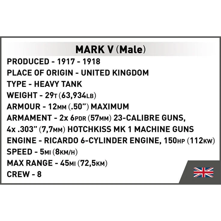 835 PC SHC GREAT WAR /2984/ H 835 PC SHC GREAT WAR /2984/ HEAVY TANK MARK V 835 KL. – Bild 10