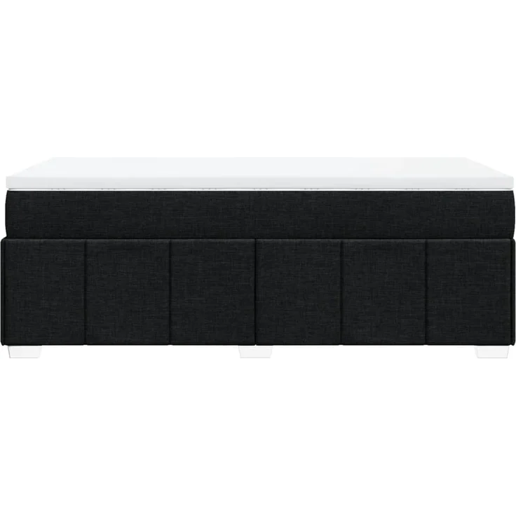 vidaXL Boxspringbett mit Matratze Schwarz 100x200 cm Stoff 3285451 – Bild 8
